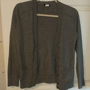J. Crew grey Merino Wool Cardigan